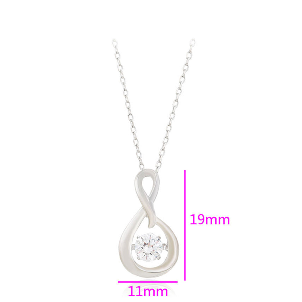 Collar de Aleación Bañado en Oro con Cristal Emporia® Blanco ( Collar +Colgante )