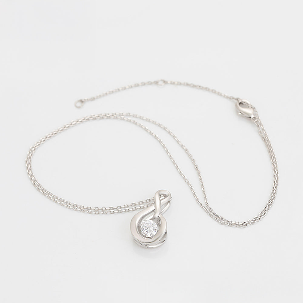 Collar de Aleación Bañado en Oro con Cristal Emporia® Blanco ( Collar +Colgante )