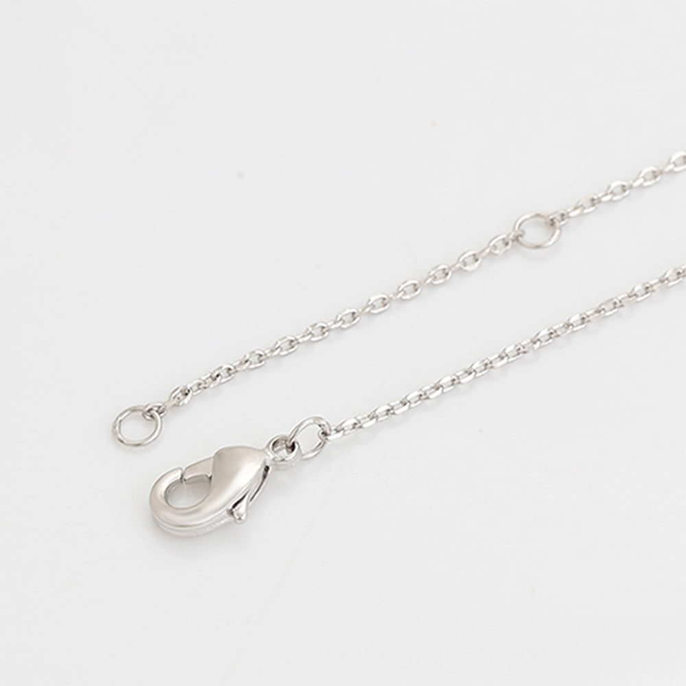 Collar de Aleación Bañado en Oro con Cristal Emporia® Blanco ( Collar +Colgante )