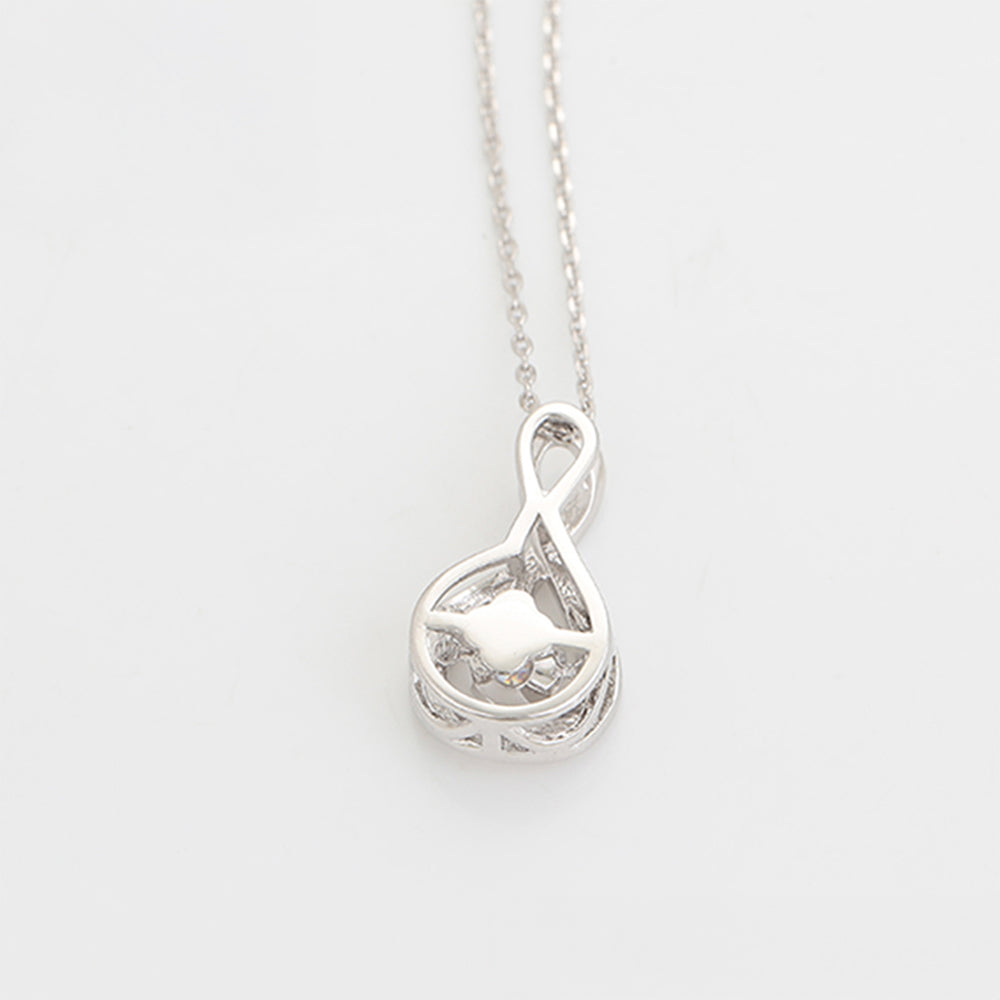 Collar de Aleación Bañado en Oro con Cristal Emporia® Blanco ( Collar +Colgante )