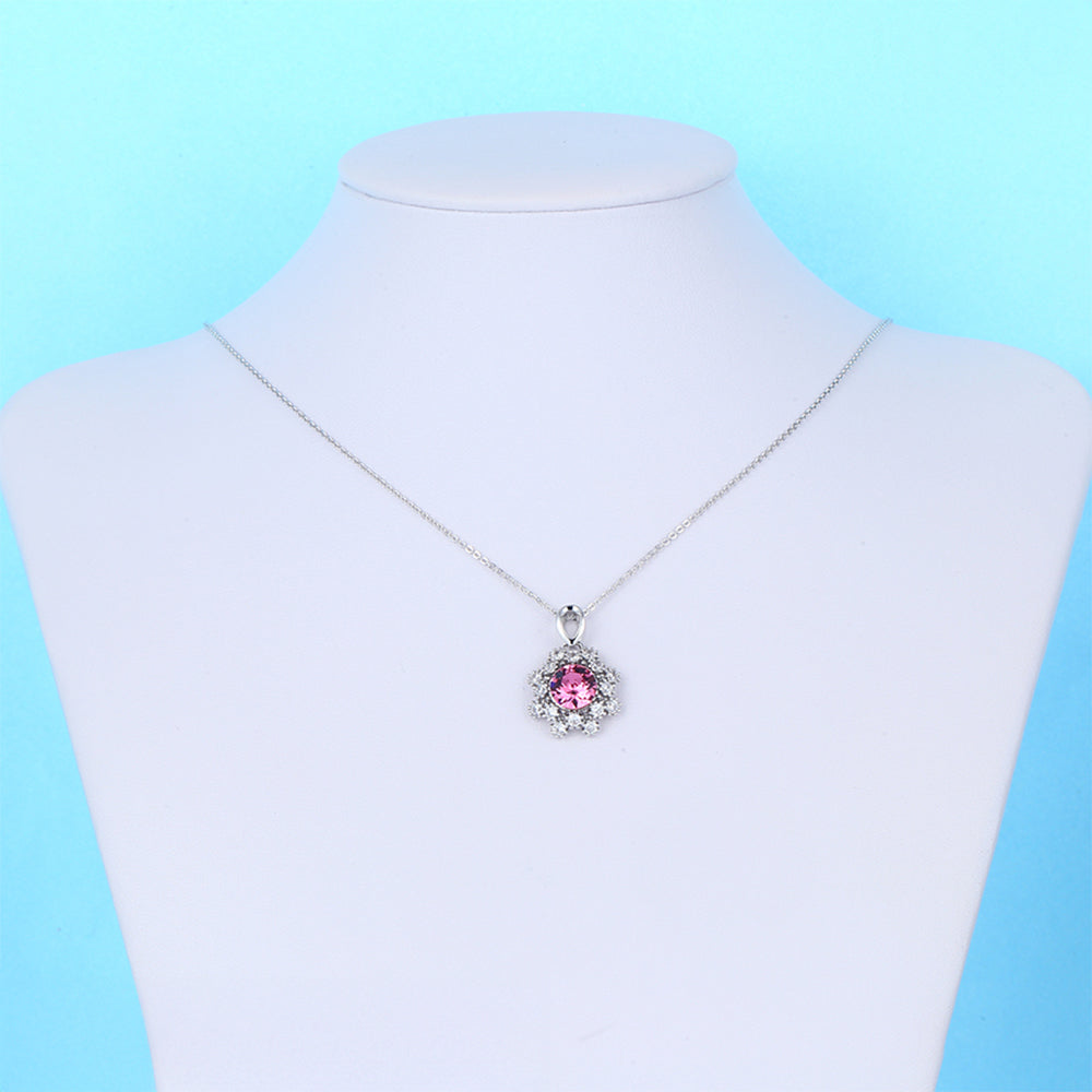 Collar de Aleación Bañado en Oro con Cristal Emporia® Púrpura 4 