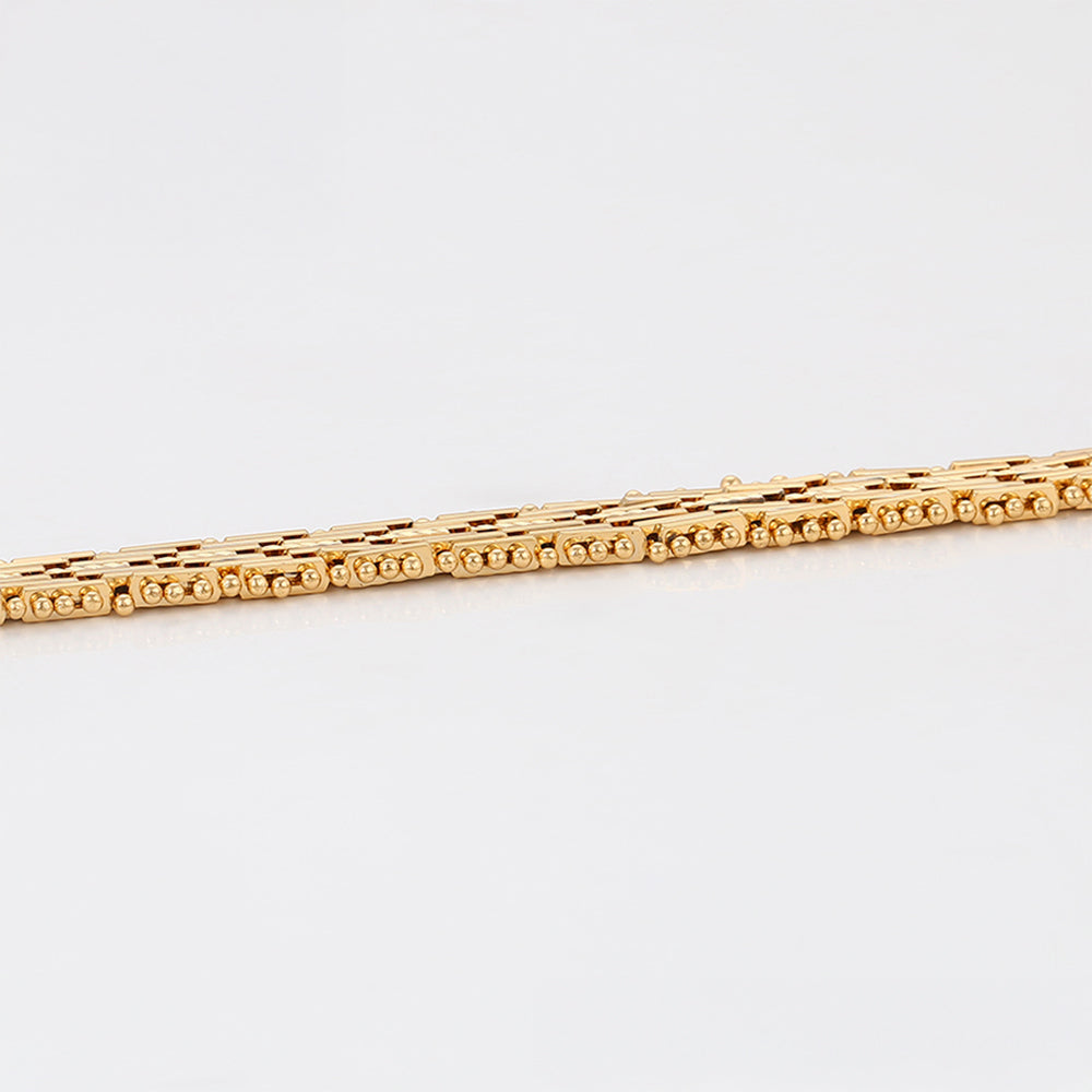 Pulsera de Aleación Bañado en Oro 3 