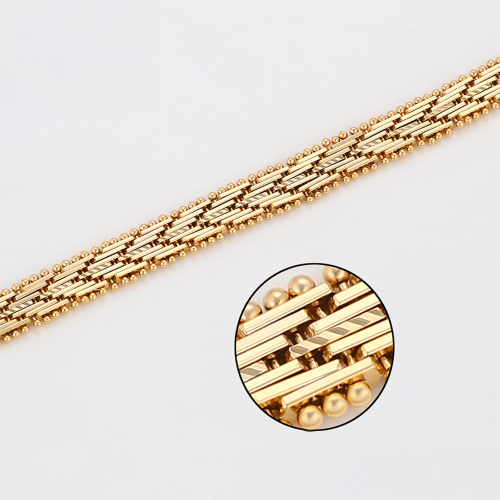 Pulsera de Aleación Bañado en Oro 4 