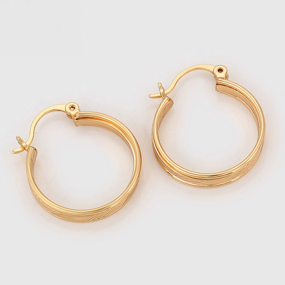 Pendientes de Aleación Bañado en Oro 6 