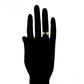 Anillo de Aleación Bañado en Oro con Cristal Emporia® Verde y Cristal Emporia® Púrpura