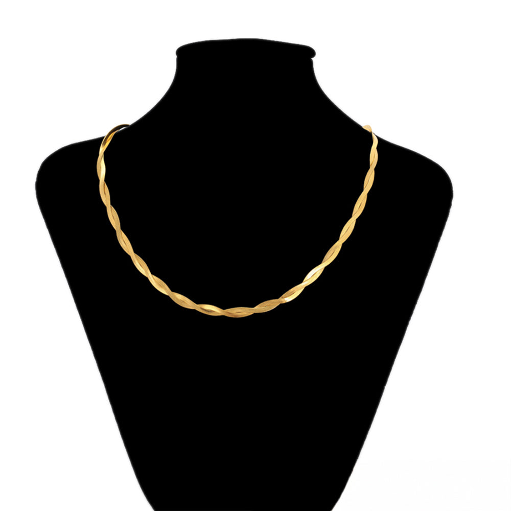 Collar de Aleación Bañado en Oro