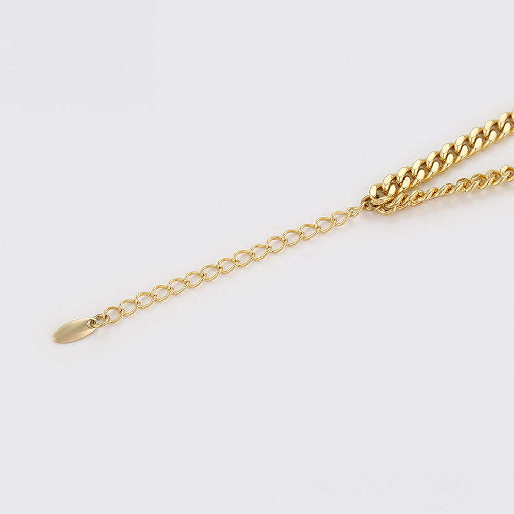 Collar de Aleación Bañado en Oro con Cristal Emporia® Rojo y Cristal Emporia® Verde 5 