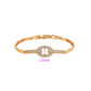 Pulsera de Aleación Bañado en Oro con Cristal Emporia® Blanco