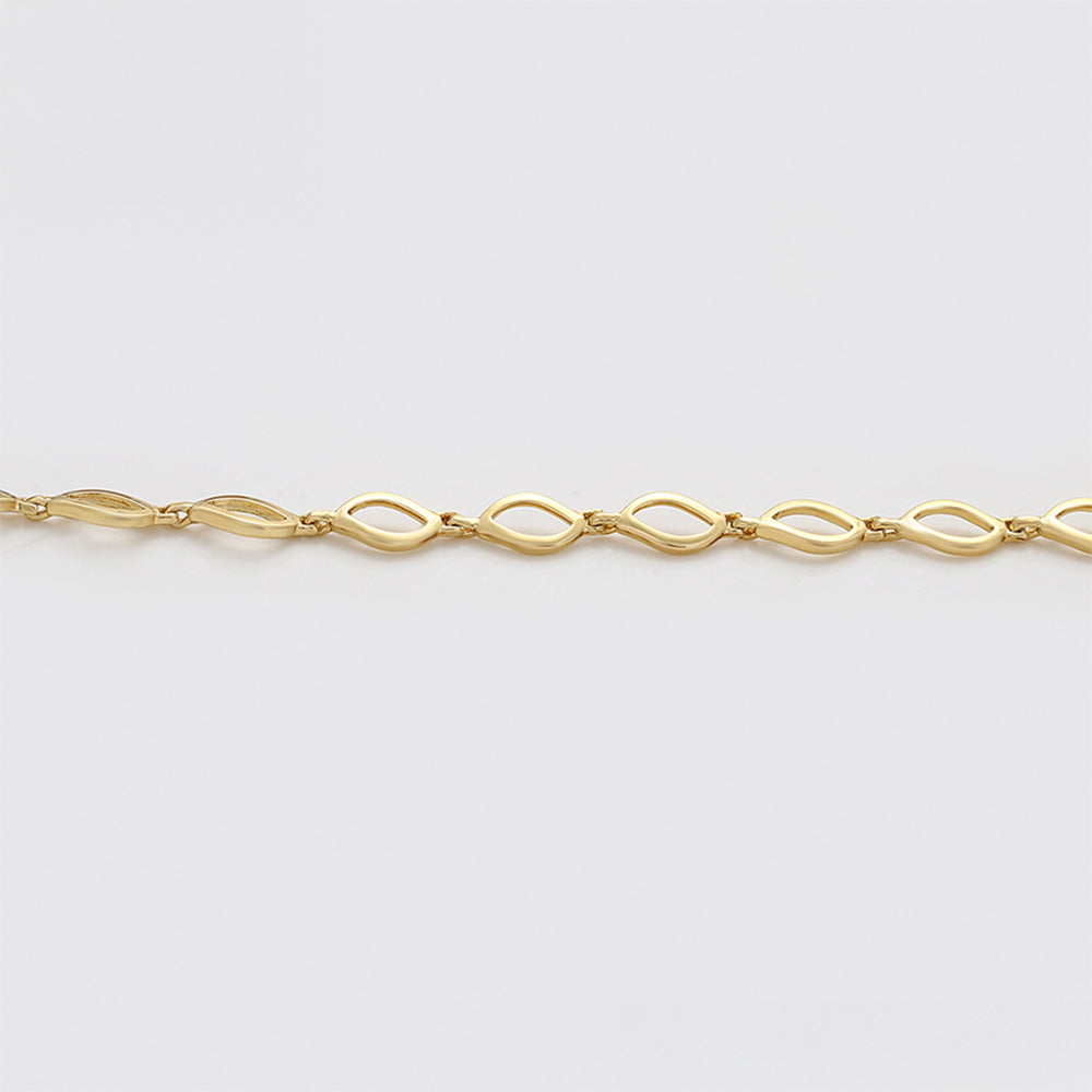 Pulsera de Aleación Bañado en Oro 4 