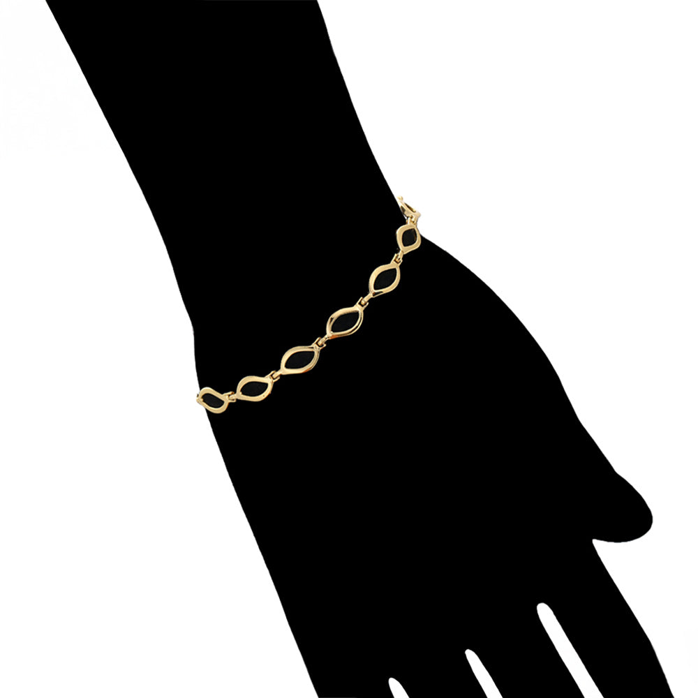 Pulsera de Aleación Bañado en Oro 9 