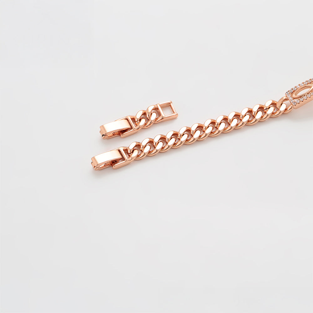 Pulsera de Aleación Bañado en Oro con Cristal Emporia® Blanco 5 