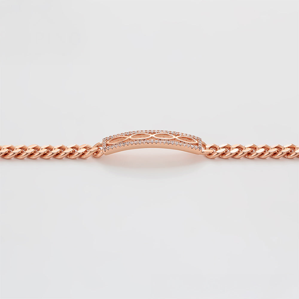 Pulsera de Aleación Bañado en Oro con Cristal Emporia® Blanco 7 