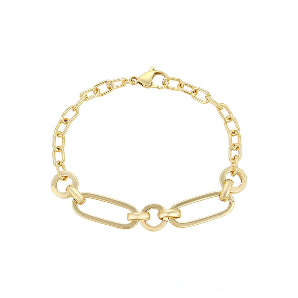 Pulsera de Aleación Bañado en Oro 1 