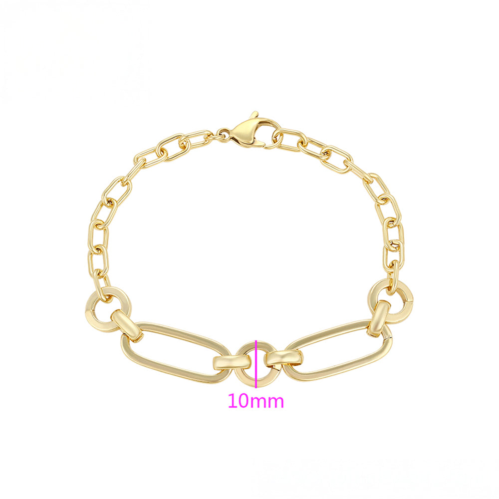 Pulsera de Aleación Bañado en Oro