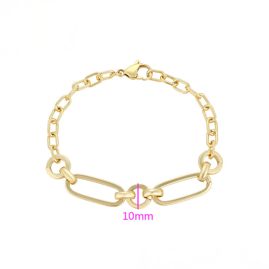 Pulsera de Aleación Bañado en Oro