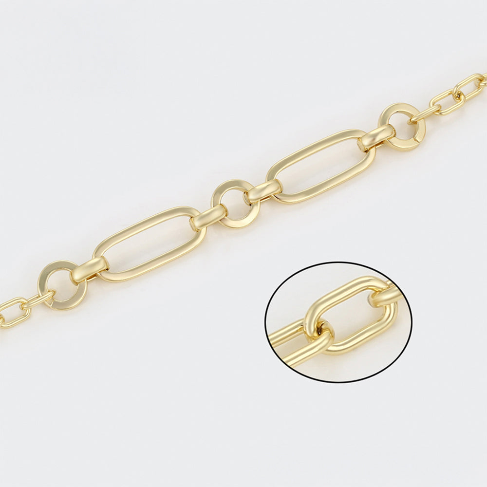 Pulsera de Aleación Bañado en Oro