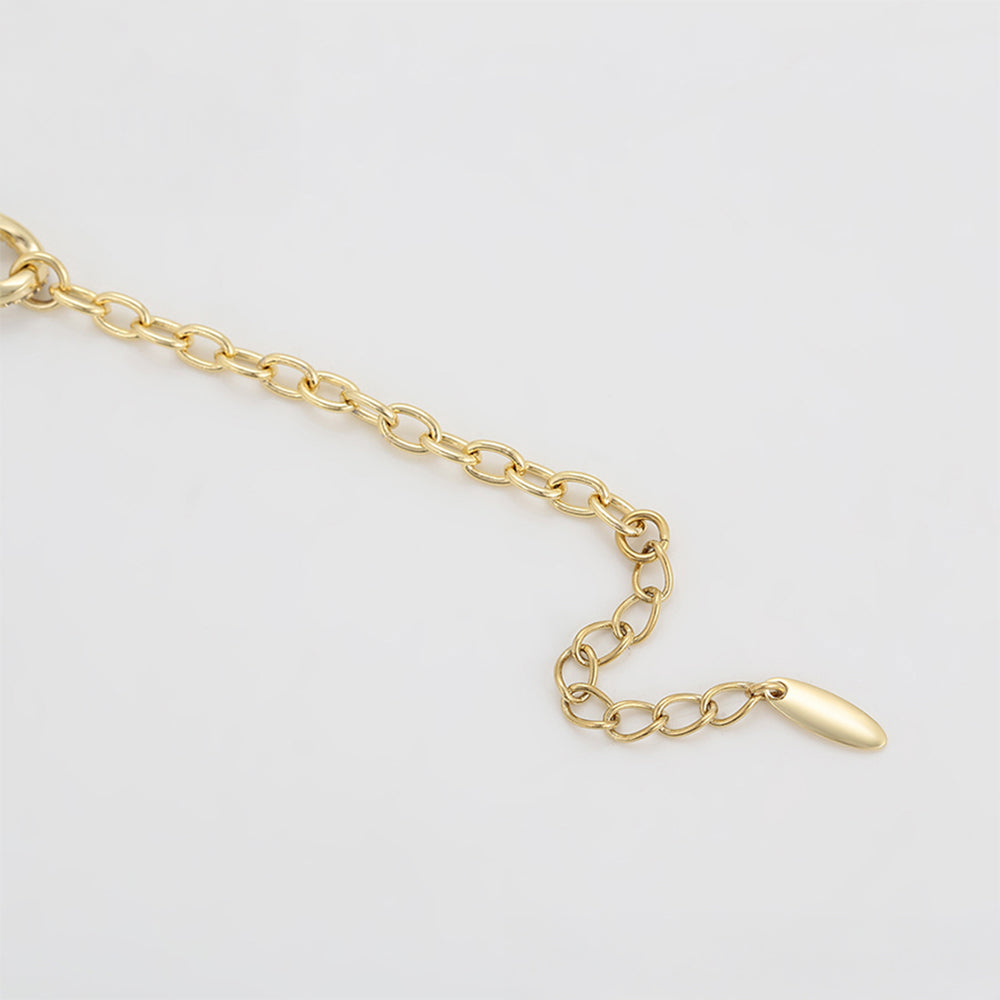Pulsera de Aleación Bañado en Oro con Cristal Emporia® Blanco 3 