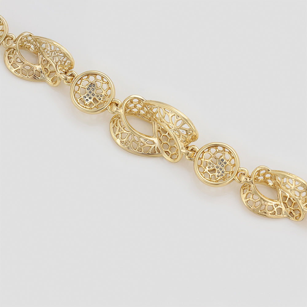 Pulsera de Aleación Bañado en Oro