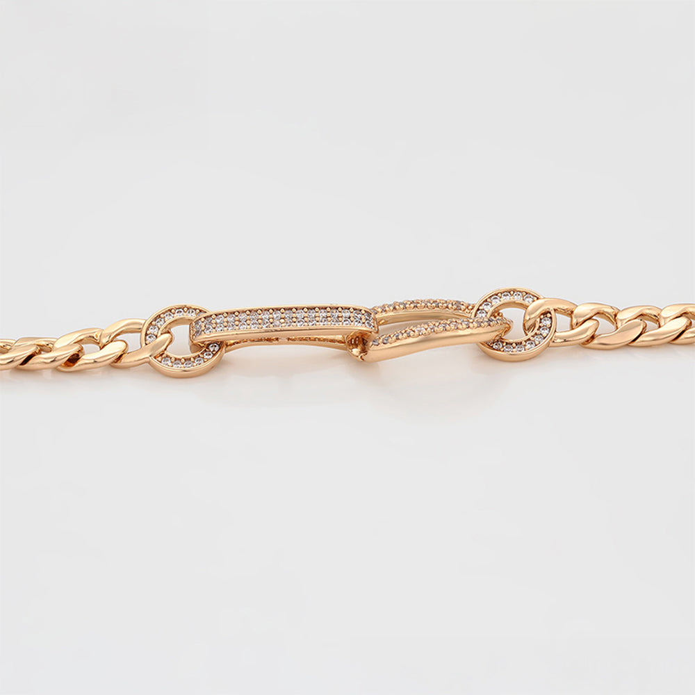 Pulsera de Aleación Bañado en Oro con Cristal Emporia® Blanco 7 