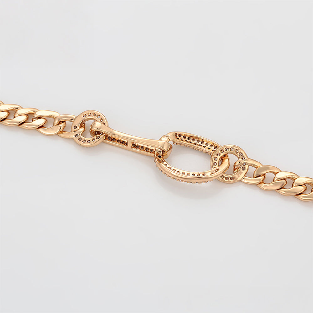 Pulsera de Aleación Bañado en Oro con Cristal Emporia® Blanco