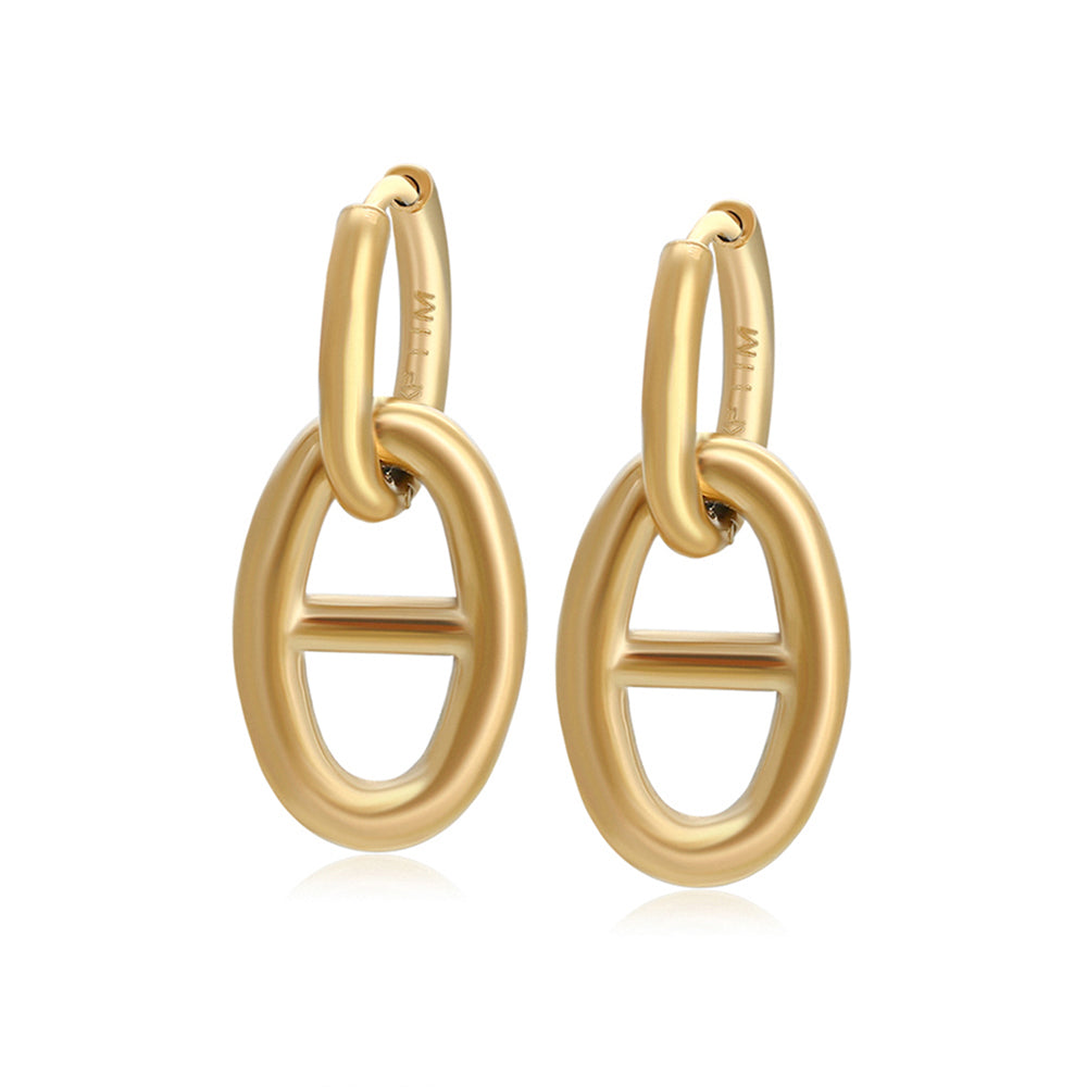 Pendientes de Aleación Bañado en Oro 1 