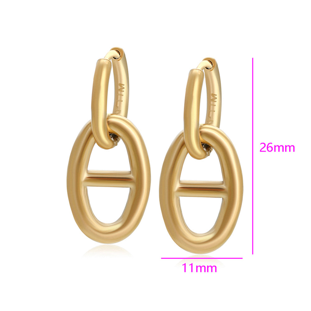 Pendientes de Aleación Bañado en Oro 2 