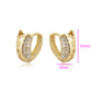 Pendientes de Aleación Bañado en Oro con Cristal Emporia® Blanco