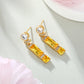 Pendientes de Aleación Bañado en Oro con Cristal Emporia® Amarillo y Cristal Emporia® Blanco