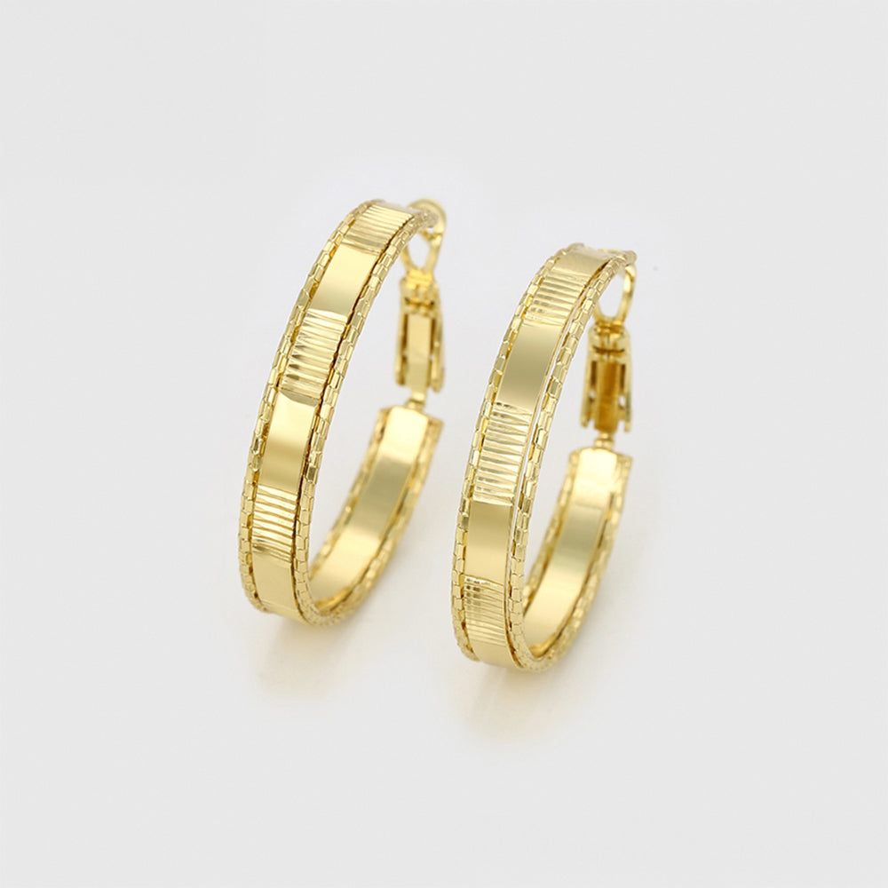 Pendientes de Aleación Bañado en Oro