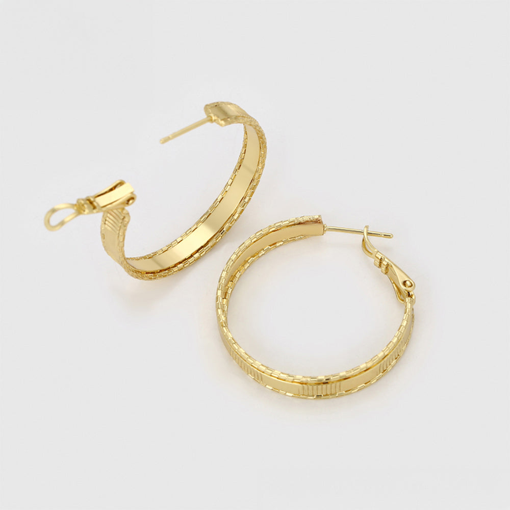 Pendientes de Aleación Bañado en Oro 5 