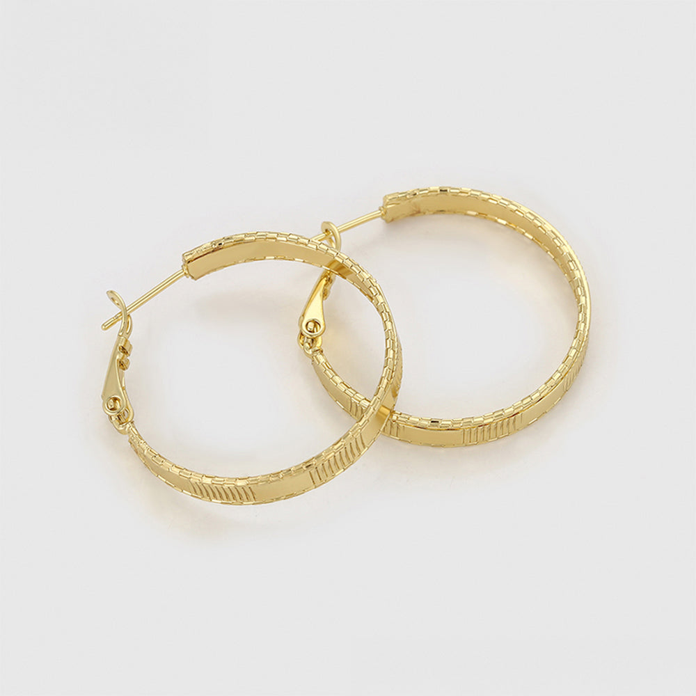 Pendientes de Aleación Bañado en Oro