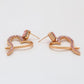 Pendientes de Aleación Bañado en Oro con Cristal Emporia® Rosa