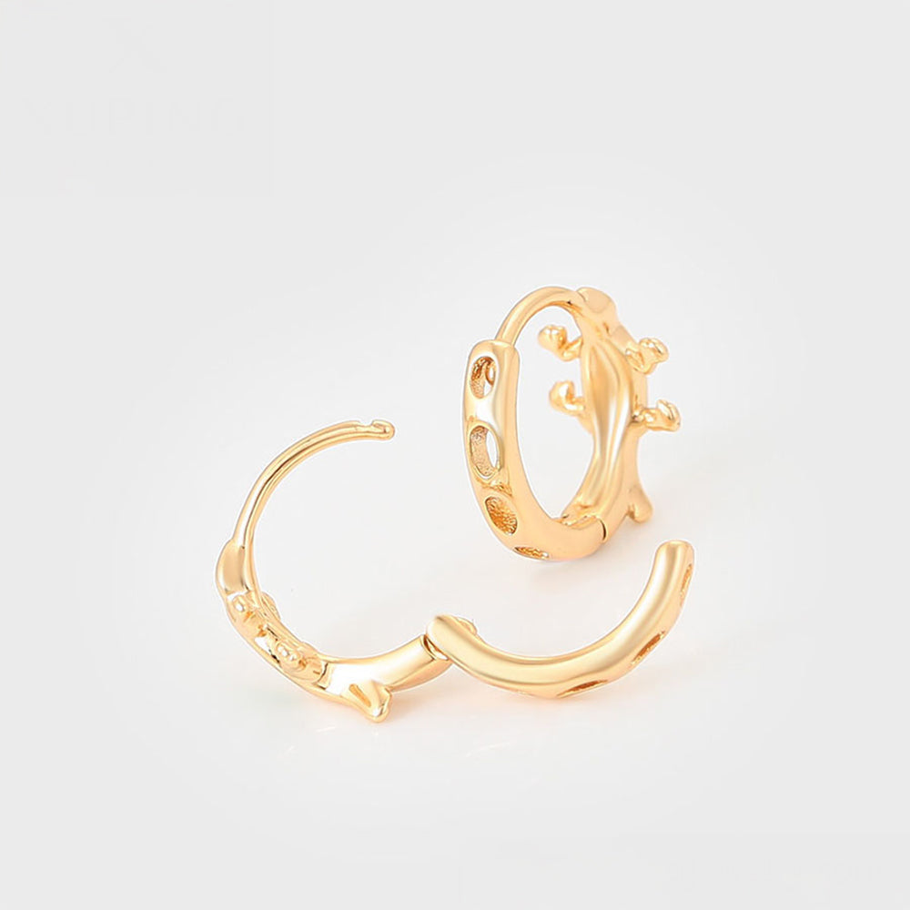 Pendientes de Aleación Bañado en Oro con Cristal Emporia® Verde