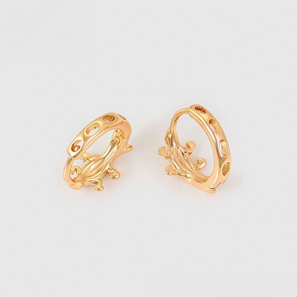 Pendientes de Aleación Bañado en Oro con Cristal Emporia® Rojo 2 