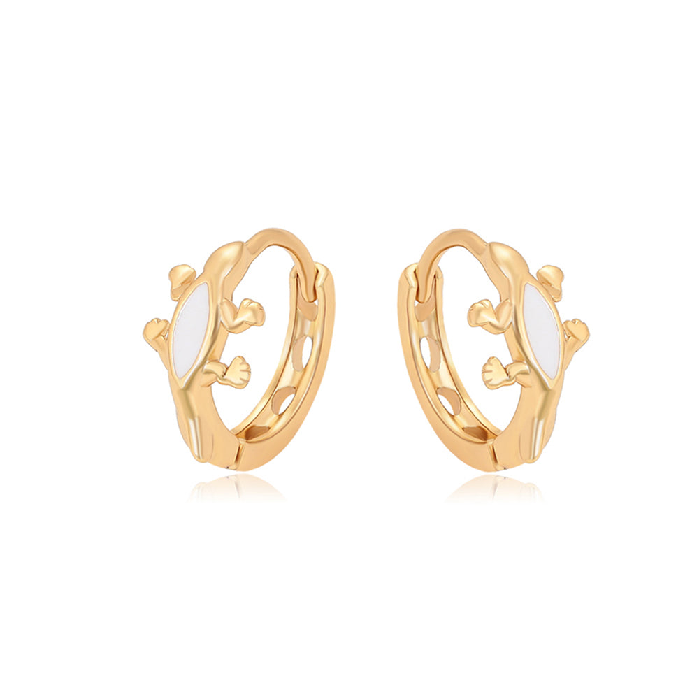 Pendientes de Aleación Bañado en Oro con Cristal Emporia® Blanco 1 