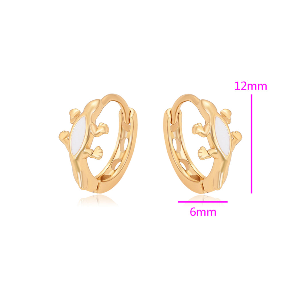 Pendientes de Aleación Bañado en Oro con Cristal Emporia® Blanco