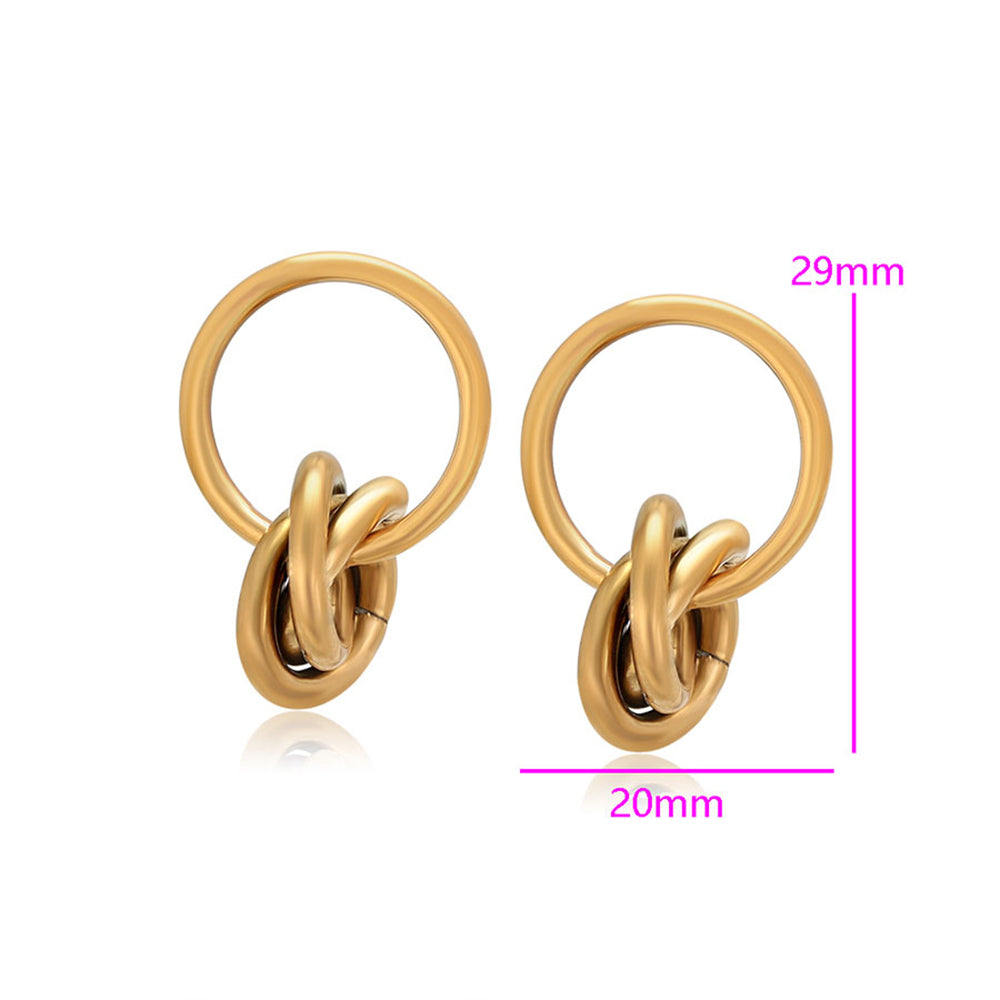 Pendientes de Aleación Bañado en Oro