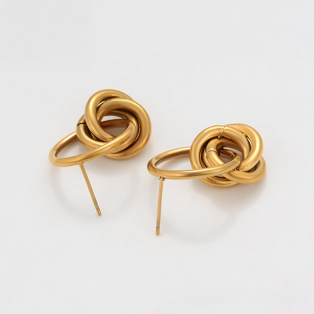 Pendientes de Aleación Bañado en Oro 5 