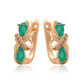 Pendientes de Aleación Bañado en Oro con Cristal Emporia® Verde