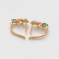 Pendientes de Aleación Bañado en Oro con Cristal Emporia® Verde