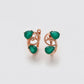 Pendientes de Aleación Bañado en Oro con Cristal Emporia® Verde