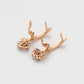 Pendientes de Aleación Bañado en Oro con Cristal Emporia® Púrpura y Cristal Emporia® Blanco