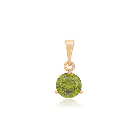 Colgante de Aleación Bañado en Oro con Cristal Emporia® Verde