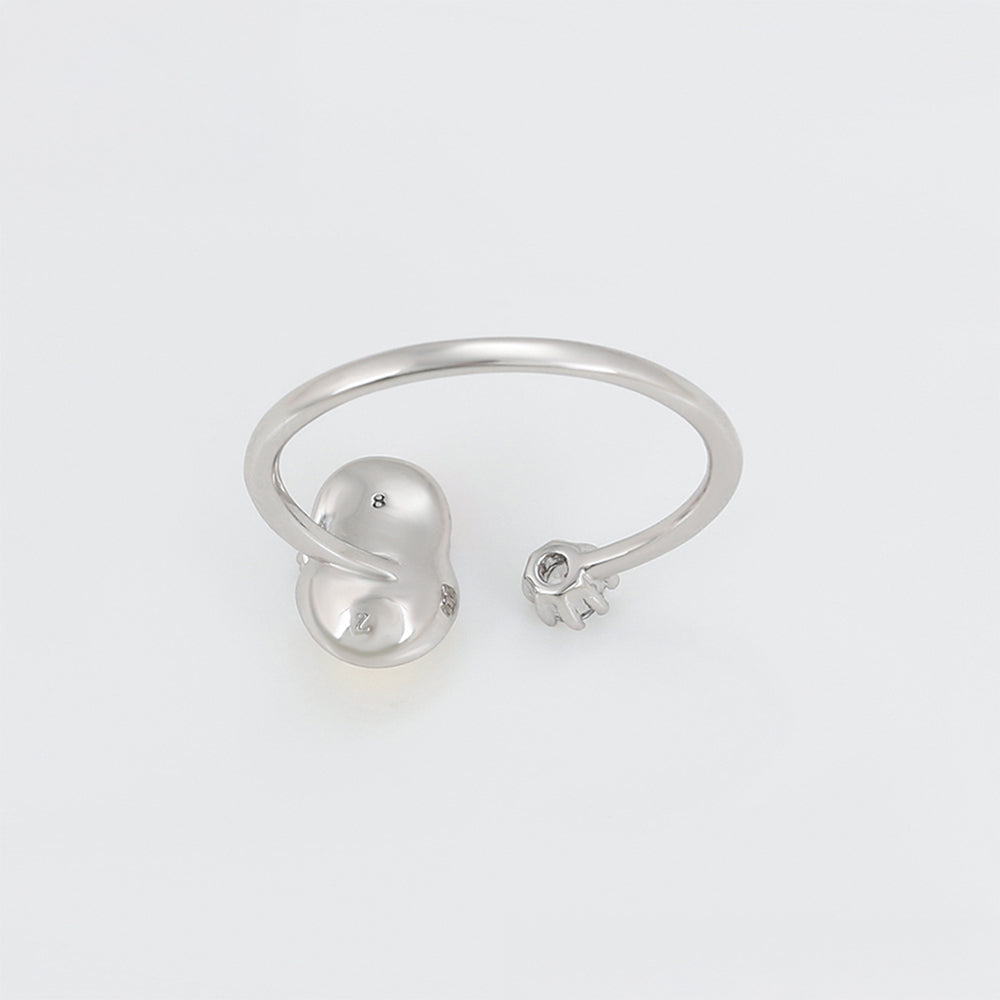 Anillo de Aleación Bañado en Oro con Cristal Emporia® Rojo y Cristal Emporia® Blanco 7 