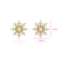 Pendientes de Aleación Bañado en Oro con Cristal Emporia® Blanco