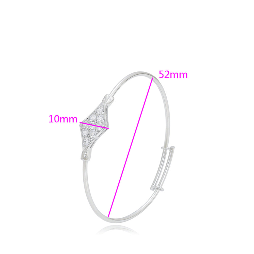 Pulsera de Aleación Bañado en Oro con Cristal Emporia® Blanco 2 