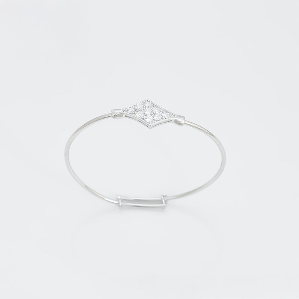 Pulsera de Aleación Bañado en Oro con Cristal Emporia® Blanco 4 