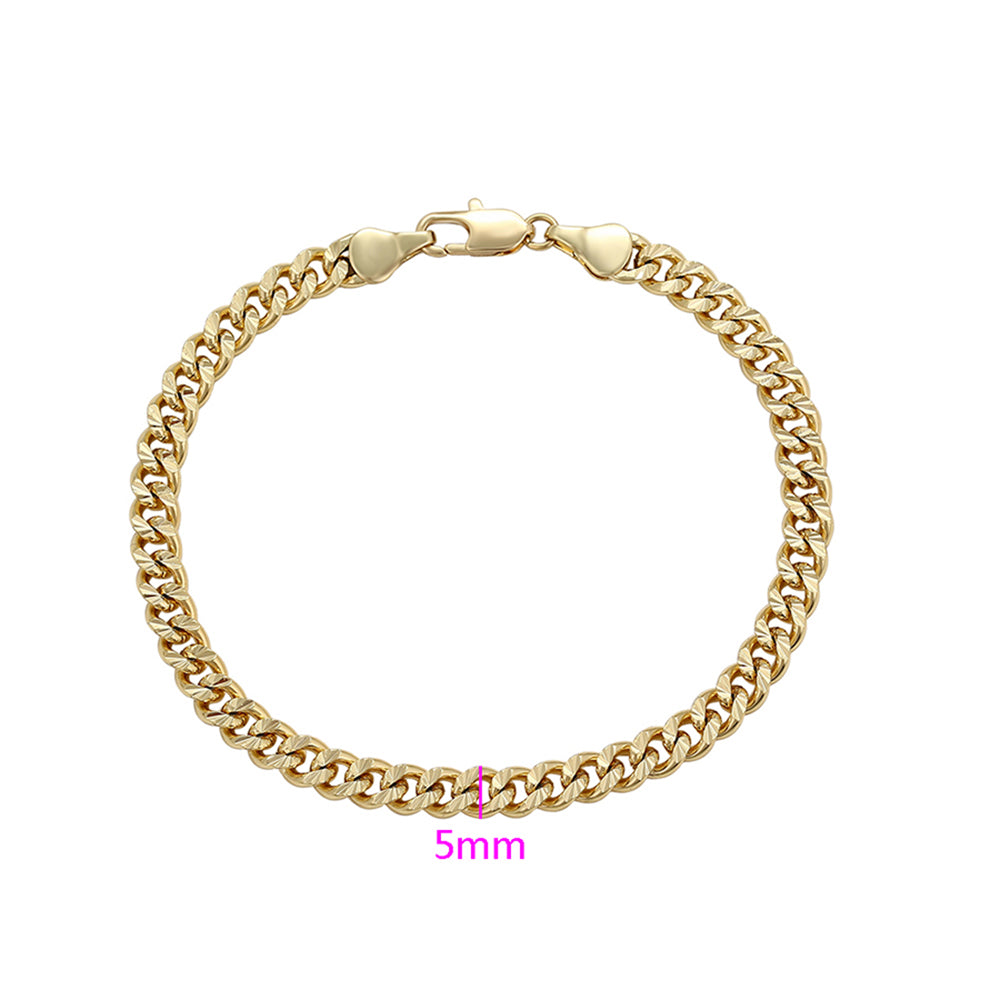 Pulsera de Aleación Bañado en Oro 3 