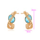 Pendientes de Aleación Bañado en Oro con Cristal Emporia® Azul