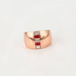 Conjunto de Aleación Bañado en Oro con Cristal Emporia® Rojo y Cristal Emporia® Blanco ( Pendientes +Anillo )